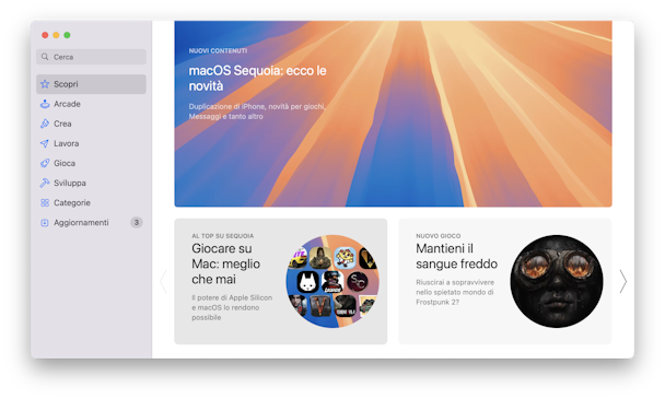 Sistema App Store scopri