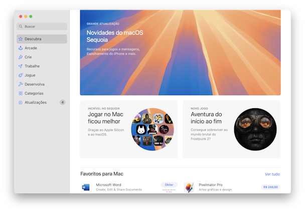 sistema Introdução à AppStore