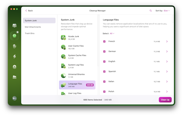 CleanMyMac - Language files